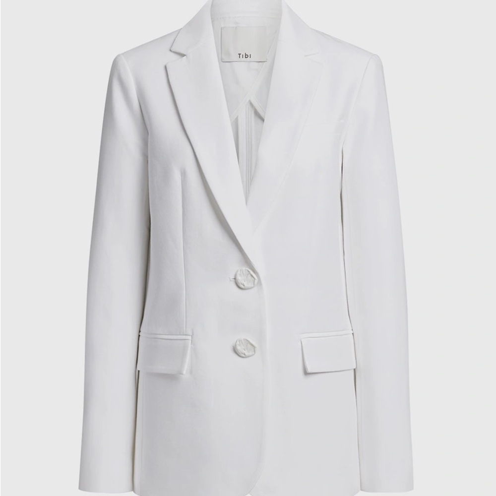 Tibi Women's Classic White Blazer